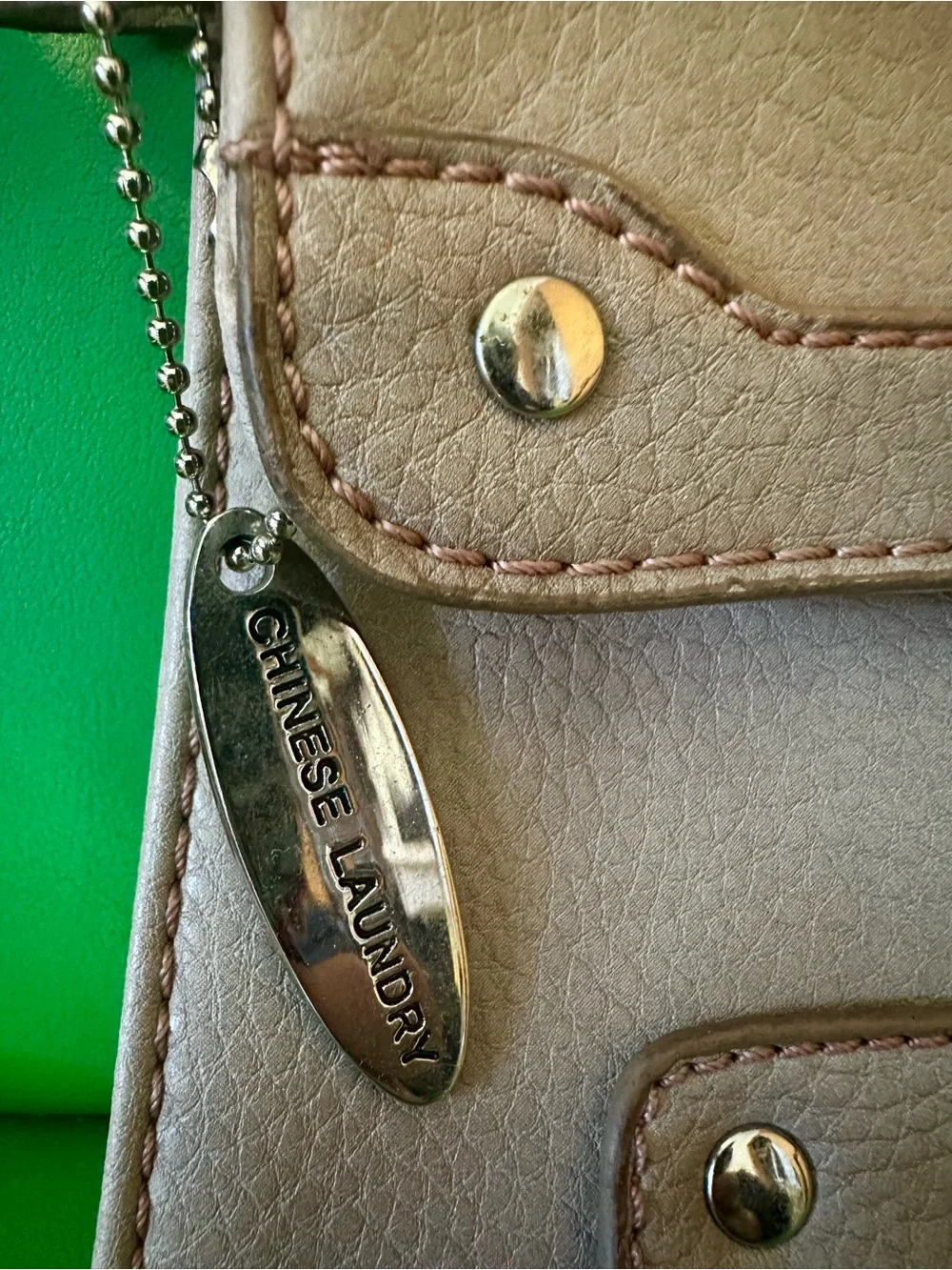 Chinese Laundry Taupe Vintage Buckle Clutch - Picture 2 of 10